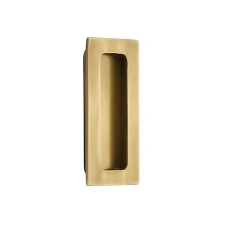 Patioplus 4 in. Modern Rectangular Flush Pull, French Antique Brass PA2667420